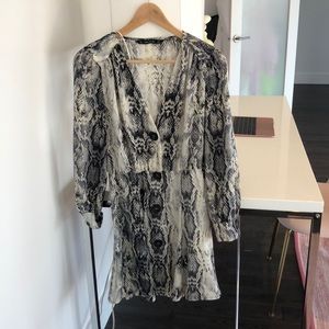 Snake print Zara mini dress